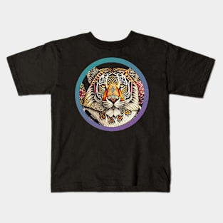 Tiger Embellished Face Kids T-Shirt